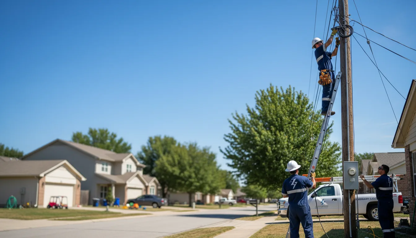 Residential electrician providing installation services in Covington, OK